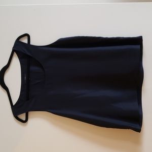 COS size 10 navy blue silk shell tank top